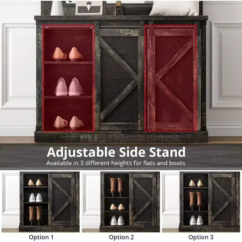 Meuble d'entrée avec banc, rangements à chaussures, 7 patères, 3 tiroirs et double miroir, Blanc