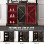 Meuble d'entrée avec banc, rangements à chaussures, 7 patères, 3 tiroirs et double miroir, Blanc