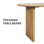 Table à manger ovale en bois de 67 pouces pour 4-6 personnes, cuisine et salle à manger modernes de style ferme