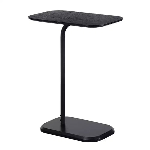 HomeStock 25.25 in.H Black Color Rectangle Wood Table Top End Table 1 -piece