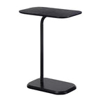 Table d'appoint rectangulaire en bois noir de 25,25 pouces