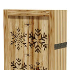 Paravent pliant en bois à 8 panneaux, 127x67 pouces, marron