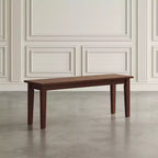 Banc classique en bois massif de 48 pouces