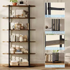Étagère à livres, étagère à 6 niveaux, étagère de rangement industrielle sur pied