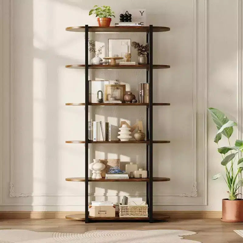 Étagère à livres, étagère à 6 niveaux, étagère de rangement industrielle sur pied