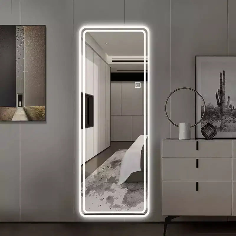 65 x 24 inch Wall-Mounted Full Length Mirror LED Mirror with Dimming 3 Color Lighting Suitable for Bedrooms Dressing Room