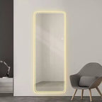 Miroir Mural Complet 65 x 24 Pouces, Miroir LED avec Gradation et 3 Couleurs d'Éclairage Adapté aux Chambres et au Dressing
