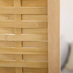 Paravent tressé à la main, séparateur d'espace pliant en bambou à 3 panneaux pour bureau à domicile, 47.25x67x0.75