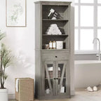 COZONY 67 Tall Storage Cabinet with Doors & Shelves, Freestanding Pantry Organizer
