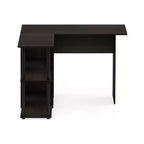 Bureau d'angle en L avec étagères de rangement ouvertes pour bureau à domicile