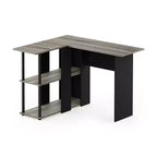 Bureau d'angle en L avec étagères de rangement ouvertes pour bureau à domicile