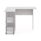 Bureau d'angle en L avec étagères de rangement ouvertes pour bureau à domicile