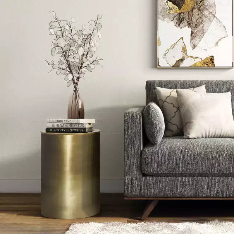 Table d'appoint industrielle en métal Ledger