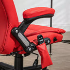 Fauteuil de bureau de direction massant à dossier haut, 6 points de vibration, similicuir, inclinable chauffant