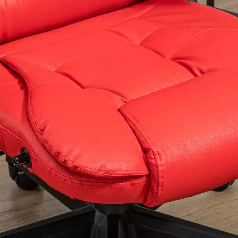 Fauteuil de bureau de direction massant à dossier haut, 6 points de vibration, similicuir, inclinable chauffant