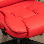 Fauteuil de bureau de direction massant à dossier haut, 6 points de vibration, similicuir, inclinable chauffant
