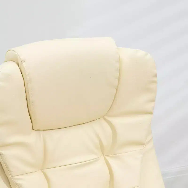 Fauteuil de bureau de direction massant à dossier haut, 6 points de vibration, similicuir, inclinable chauffant