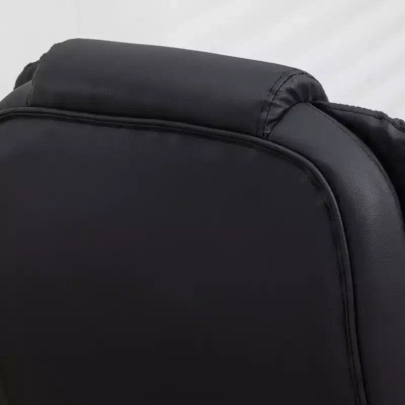 Fauteuil de bureau de direction massant à dossier haut, 6 points de vibration, similicuir, inclinable chauffant