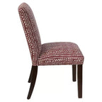 Chaise de salle à manger tapissée à rayures Hendrix