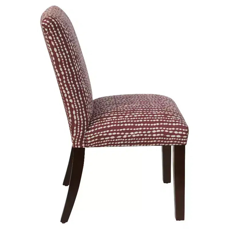 Chaise de salle à manger tapissée à rayures Hendrix