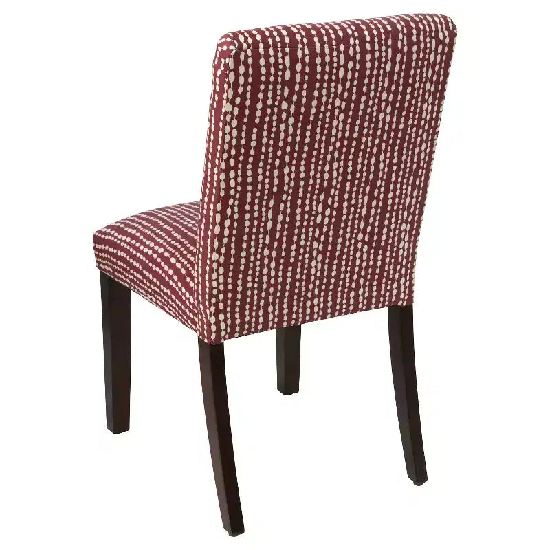 Chaise de salle à manger tapissée à rayures Hendrix