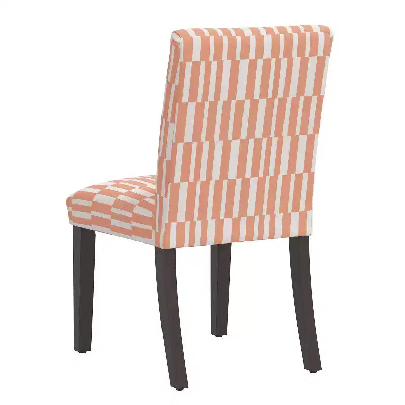 Chaise de salle à manger tapissée à rayures Hendrix