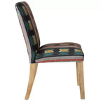 Chaise de salle à manger tapissée à rayures Hendrix