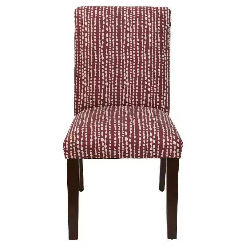 Chaise de salle à manger tapissée à rayures Hendrix