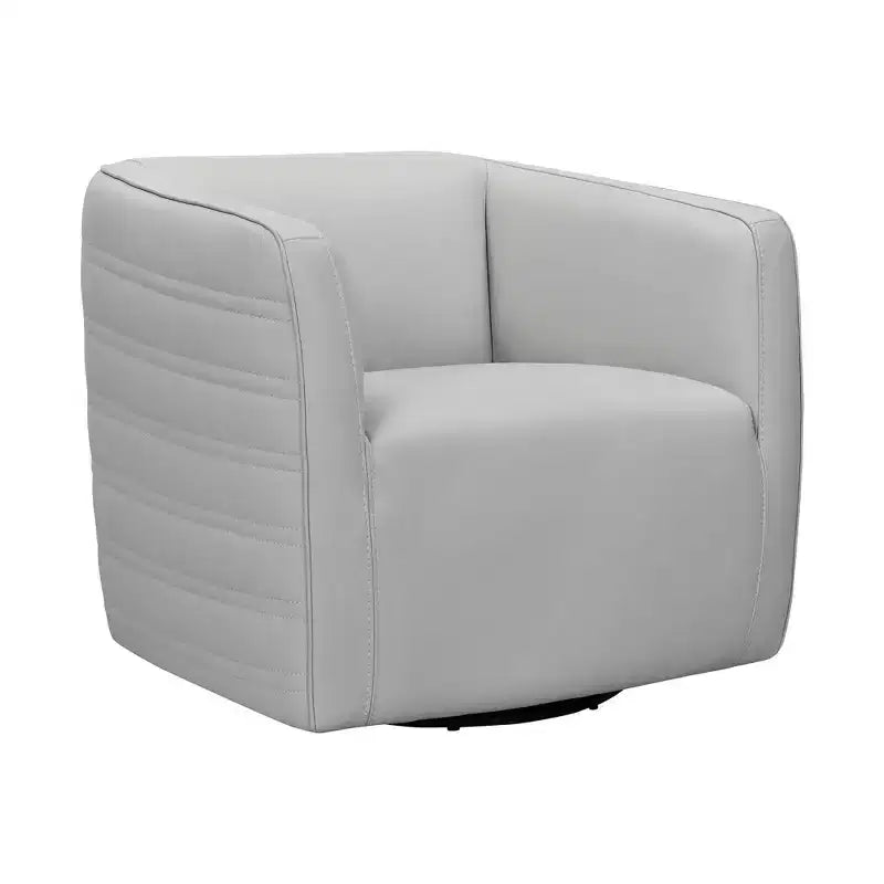 Fauteuil pivotant en cuir véritable