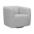 Fauteuil pivotant en cuir véritable