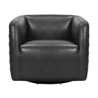 Fauteuil pivotant en cuir véritable