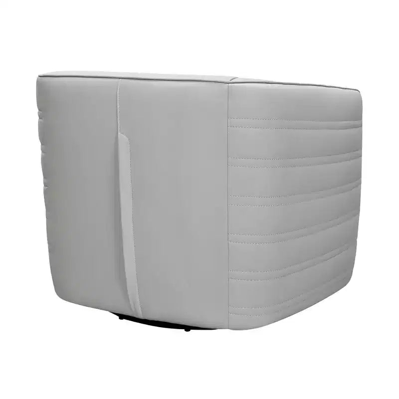 Fauteuil pivotant en cuir véritable