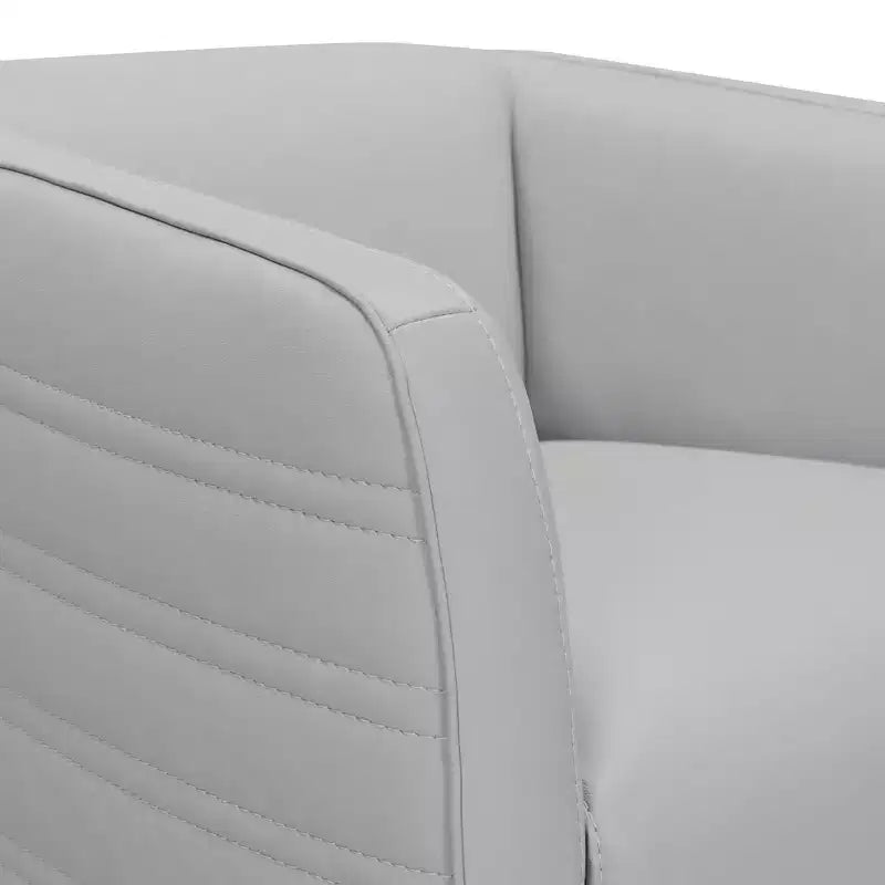 Fauteuil pivotant en cuir véritable