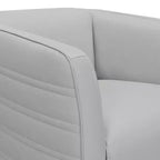Fauteuil pivotant en cuir véritable
